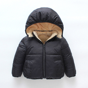Abrigos para Niños en Oferta, Abrigo de Invierno Grueso y Suave con Capucha Desmontable, Abrigo Informal de Color Sólido para Bebés - Product Image 3