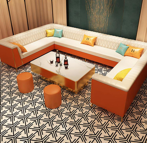 Canapés en U pour bars, canapés en <span class=keywords><strong>L</strong></span> pour discothèques, comptoirs de bar, mobilier moderne, sièges de stand événementiel - Product Image 1
