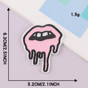Creative <b>Iron</b> on Embroidery Cigarette Lipstick rainbow Shape Patch for Diy Decoration - Product Image 4