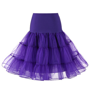 Vestido de novia vintage <span class=keywords><strong>sin</strong></span> hueso, falda de malla, tutú de enagua de color violento con técnica de volantes, venta transfronteriza - Product Image 6