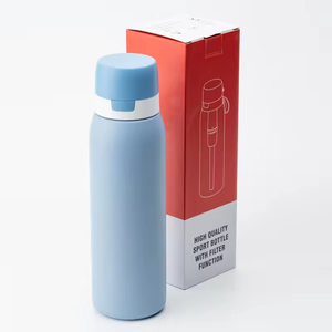 Botella de agua con filtro de acero inoxidable 304 de grado alimenticio de 25oz, botella de agua caliente aislada al vacío con filtro de carbono para viajes al aire libre - Product Image 5