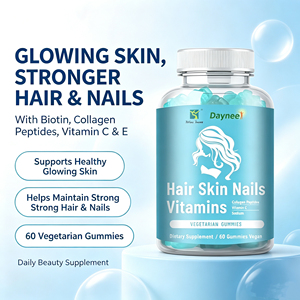 Gomitas de Vitaminas para Cabello, Piel y Uñas, Biotina, Colágeno, Péptidos, Vitamina C y E, Iluminan la Piel, Fortalecen el Cabello y las Uñas, Suplemento de Belleza - Product Image 1