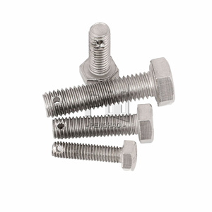 M8 M10 M12 M14 M16 <strong>60mm</strong> 70mm 80mm 90mm 100mm Length 304 Stainless Steel <strong>Screw</strong> GB31.1 Hexagon Bolt With Split Pin Hole on Shank - Product Image 5