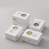 Boîte d'emballage de savon artisanal de luxe sur mesure avec fenêtre, boîte cadeau minimaliste en papier mat pour affichage du logo de la marque
