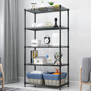 Estantería de almacenamiento de 5 niveles para el hogar, cocina, oficina, organizador, Soporte de alambre resistente de Metal, estantes de almacenamiento de utilidad ajustables - Product Image 1