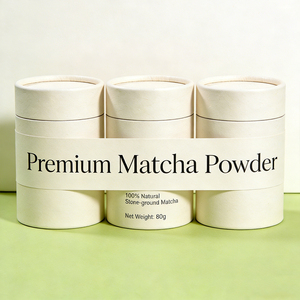 Confezione in Tubo di Carta per Polvere di Matcha di Grado Alimentare |   Scatola Cilindrica Ermetica Personalizzata per Tè, Contenitore in Cartone Ecologico - Product Image 2