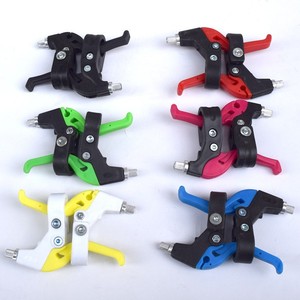 Palanca de freno de bicicleta ajustable de 2 dedos para bicicleta de montaña, bicicleta plegable, bicicleta para niños, mango de plástico con aluminio forjado negro - Product Image 2