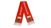 Écharpe Drapeau de MADAGASCAR en Gros, Produits Personnalisés pour Supporters de Football, Écharpe Drapeau National, Écharpes à Pompons, Châle