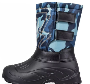 Doublure <span class=keywords><strong>polaire</strong></span> détachable double couche chaude d'hiver imperméable avec semelle antidérapante clous en acier Bottes <span class=keywords><strong>de</strong></span> neige imperméables pour hommes - Product Image 1