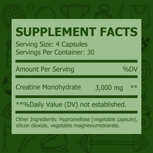 Cápsulas de Creatina Monohidrato OEM ODM, Suplemento Dietético que Apoya el Crecimiento Muscular con Estearato de Magnesio Vegetal - Product Image 2
