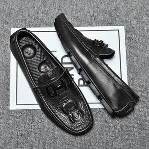 TikTok Live Broadcast Explosions for Bean <strong>Shoes</strong> Lazy Driving <strong>Shoes</strong> British <strong>Casual</strong> <strong>Men's</strong> Leather <strong>Shoes</strong> Slip-On Breathable - Product Image 4
