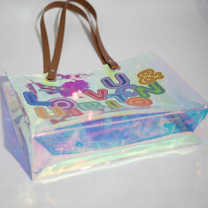 High Quality Laser Holographic PVC Tote <b>Bag</b> Women Shoulder Handbag Transparent <b>Clear</b> Ladies Shopping Tote <b>Bag</b> for Women - Product Image 5