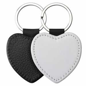New Arrival PU Leather Sublimation Keychain Blanks Glitter for Custom Photo Heat Transfer DIY Keyring Crafts & Wholesale - Product Image 5