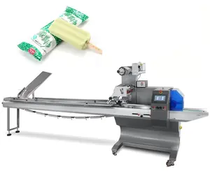 Automatic Feeding Ice Popsicle Bar Flow Packing Machine Ice Pop Bag Packing Machine Popsicle Pillow Packing Machine