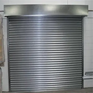 3W*2.2H Meter Durable Anti-Oxidation 0.5mm Profile Thickness Stainless Steel 201 Rolling Shutter Door With Motor