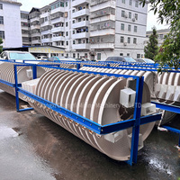 Goulotte spirale en plastique nylon ABS pour mine d'orpaillage au Congo, diamètre 1200 mm avec rainures