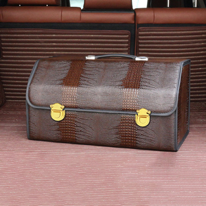 Large Size <strong>Black</strong> <strong>Leather</strong> Auto <strong>Trunk</strong> <strong>Storage</strong> With Metal Lock Car Seat Organizer and <strong>Storage</strong> for Cars