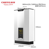 Chauffe-eau instantané sans réservoir 16L au gaz naturel, échangeur de chaleur en cuivre, mural, eau chaude instantanée, sans eau froide, onduleur DC silencieux