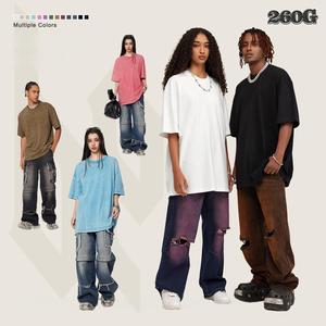 <span class=keywords><strong>T</strong></span>-<span class=keywords><strong>Shirt</strong></span> a fiocco di neve lavata a 260gsm maglietta larga a manica corta in bianco <span class=keywords><strong>T</strong></span>-<span class=keywords><strong>Shirt</strong></span> <span class=keywords><strong>Vintage</strong></span> di alta qualità per Unisex - Product Image 2