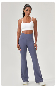 Soutien-gorge de sport pour femme, col carré, dos en T réglable, bretelles fines, coussinets amovibles, crop top de yoga, soutien léger, pour la gym et l'entraînement, vente en gros - Product Image 4