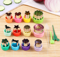 33 Stuks Food Grade Groente Fruit Snijder Vormen Set Koekjesdeeg Stempels Mal Voor Jongens En Meisjes Diy Lunchbox Accessoires Kit