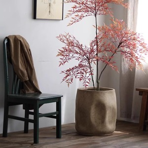 Maceta Irregular <span class=keywords><strong>de</strong></span> <span class=keywords><strong>Barro</strong></span> <span class=keywords><strong>de</strong></span> Magnesio Estilo Wabi-Sabi para Plantas <span class=keywords><strong>de</strong></span> Interior y Decoración <span class=keywords><strong>de</strong></span> Jardín Exterior - Product Image 3