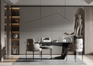 Escritorio minimalista italiano, luz de lujo, moderno, simple, oficina en casa, escritorio de ordenador, diseñador, escritorio de gama alta - Product Image 2