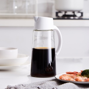 Nuevas Botellas de Aceite de Vidrio de Borosilicato de Alta Calidad con Diseño Variado, Dispensador de Vinagre Transparente para Cocina, Olla para Aceite de Oliva con Asa - Product Image 2
