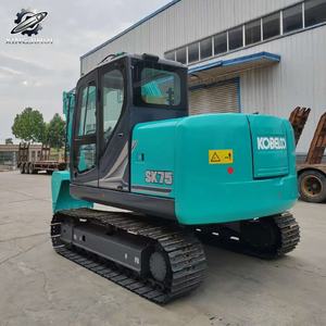 Excavadora de cadenas Kobelco75 usada, 7.3 toneladas, cucharón de 0.4m³, marca original japonesa, excavadora pequeña para construcción, pocas horas, buen estado. - Product Image 5