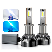 Ampoule LED bicolore blanc et bleu glace pour phares antibrouillard, 120W 12V H1 H3 H7 H11 9005 9006, accessoires d'éclairage extérieur automobile, vente en gros usine