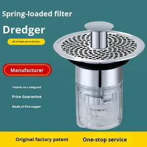 แกนป๊อปอัพป้องกันแมลงกันการรั่วซึมทำจากทองเหลืองสำหรับอ่างอาบน้ำในห้องน้ำที่ทันสมัยแบบกดตัวกรอง304กันแมลงป้องกันการอุดตันกันการรั่ว - Product Image 4