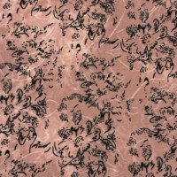 Tissu jacquard imprimé DTY/SPX, base rose, motif floral noir, tricot extensible gaufré pour robes, chemisiers et vêtements d'été pour femmes