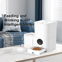 Distributeur d'eau et de nourriture intelligent 2-en-1 Wi-Fi pour animaux de compagnie, 3L, automatique, pour chats et chiens, en acier inoxydable massif de luxe, petite taille, durable