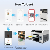 Gebruiksvriendelijke Direct-to-Garment A3 vlakbed T-shirtprinter met touchscreen en XP600 printkop