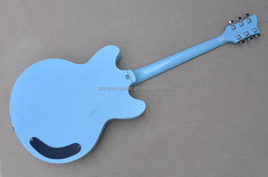 Guitare électrique semi-acoustique Flyoung pour gaucher, bleu ciel, 6 cordes, accastillage chromé - Product Image 5