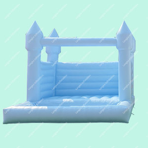 Casa di rimbalzo rosa pastello bianca del castello di salto rimbalzante gonfiabile commerciale materiale del PVC per il noleggio del partito degli adulti dei bambini - Product Image 6