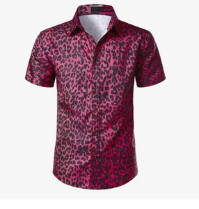 <span class=keywords><strong>Camicia</strong></span> Casual Estiva da <span class=keywords><strong>Uomo</strong></span> con Stampa Digitale, Antirughe e Traspirante - Product Image 5