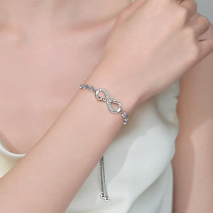 Mothers Day Gift <b>Bracelet</b> Jewelry Custom Infinity Heart Charm Adjustable Mom <b>Bracelet</b> - Product Image 4