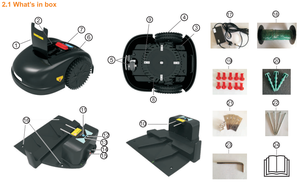 Grande surface de coupe de 3000 m², <span class=keywords><strong>robot</strong></span> <span class=keywords><strong>tondeuse</strong></span> à gazon intelligent 24V wi-fi, fonctionne avec une application Mobile - Product Image 5