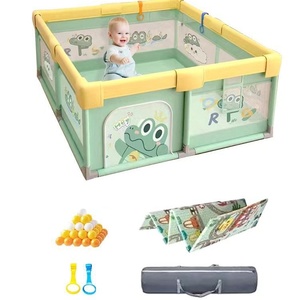 Parque infantil para bebés para uso en interiores, valla de seguridad para el suelo para espacios pequeños, valla de tela para caminar para niños pequeños para uso doméstico - Product Image 5