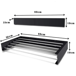 Tendedero de Ropa Rectangular de Pared Jolytiay, Diseño Aerodinámico, Tipo Fijo, para Uso en Interiores, Exteriores, Balcón y Baño - Product Image 5