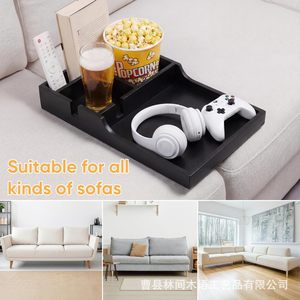 Wooden Sofa Tray With Cup Holder And <b>Tablet</b> <b>Stand</b> <b>For</b> Coffee Table Use - Product Image 4