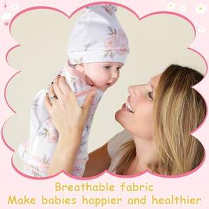 2 Paket Selimut Swaddle dengan Topi untuk Bayi, Selimut Swaddle Katun 0-12 Bulan, Selimut Bayi yang Bernapas, Penting untuk Bayi Baru Lahir - Product Image 5