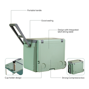 Set Frigo Portatile da Campeggio da 32L con Tavolo e Sedie Portatili per Esterni - Product Image 6