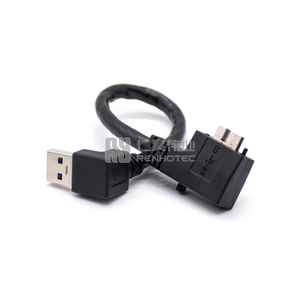 Cavo per Telecamera Industriale USB 3.0 da Plug a Micro B ad Angolo Retto con Blocco a Vite per Trasferimento Dati per Visione Artificiale - Product Image 2