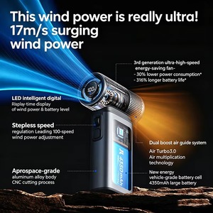 Nouveau ventilateur portable <span class=keywords><strong>JISULIFE</strong></span> Ultra2E 2026, turbine sans pales ultra-puissante, 4500 mAh, débit d'air haute vitesse de 17 m/s, autonomie de 25 h - Product Image 3