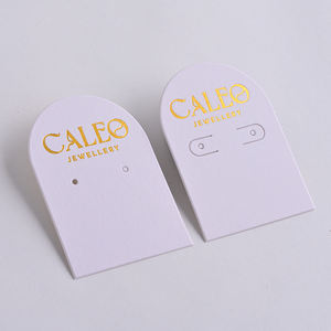 Étiquettes volantes de vêtements Modern Black DAYS Inspiration <span class=keywords><strong>Paris</strong></span> Design de marque de luxe Logo en relief Texte blanc Étiquette volante en papier pour vêtements - Product Image 3