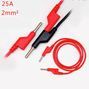 สายเคเบิลปลั๊กกล้วยแรงดันสูง25A 14AWG ยาว2เมตร4มม. 200ซม. สีดำแดง - Product Image 2