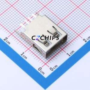 <b>USB</b>-UD250-BWS <b>USB</b> Connector Through hole Component (THT) Connector Type-<b>A</b> <b>USB</b> <b>2.0</b> Female Through Hole - Product Image 1