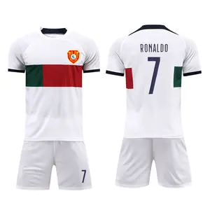 Uniforme de l'équipe de pays 2022 domicile et extérieur maillot de football du Portugal nom et numéro personnalisés uniforme de football